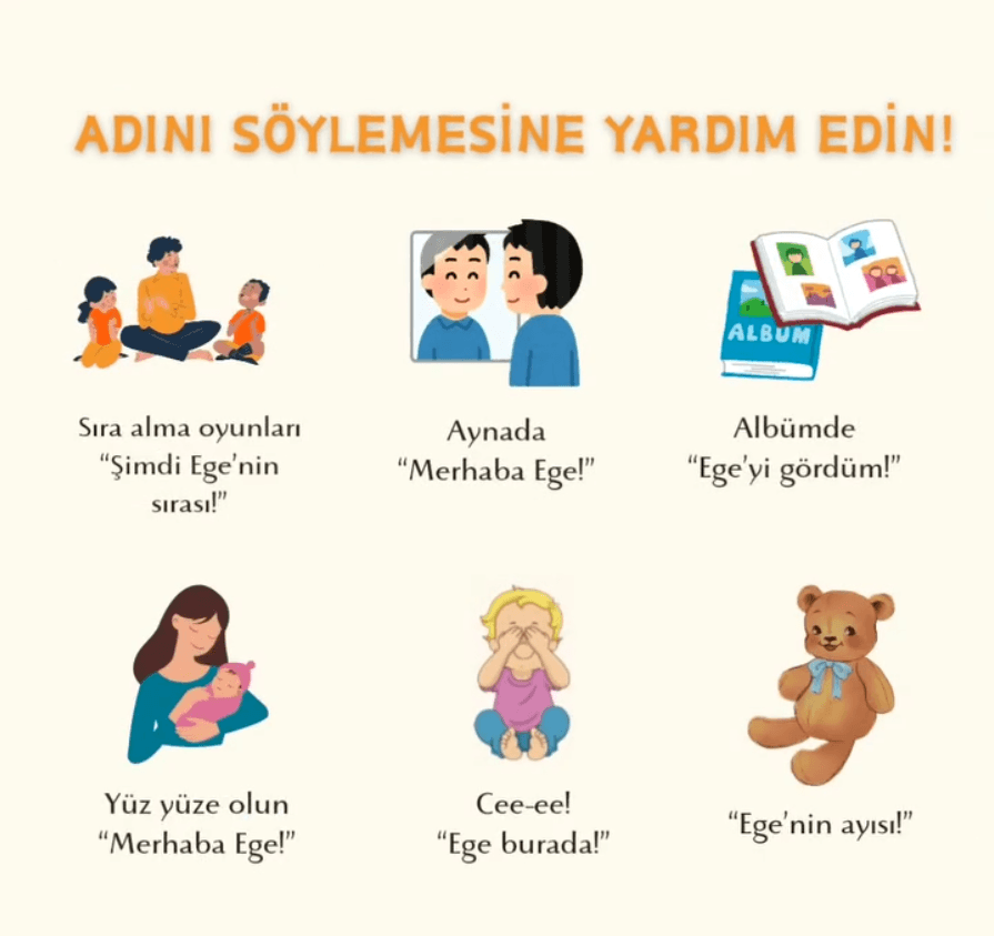 Adını söylemesine yardım edin — ebeveyn önerileri